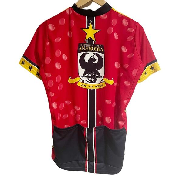 Voler red Men Cycling Jersey Republic of Anaerobia Medium - Picture 2 of 5